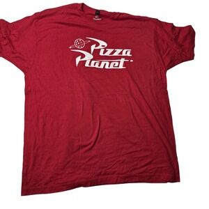 Disney Pixar Pizza Planet Shirt Mens 2XL Red Toy Story Graphic Tee Movie Pixar